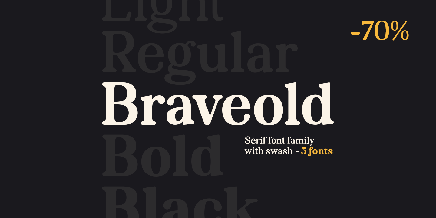 Braveold Medium Font preview